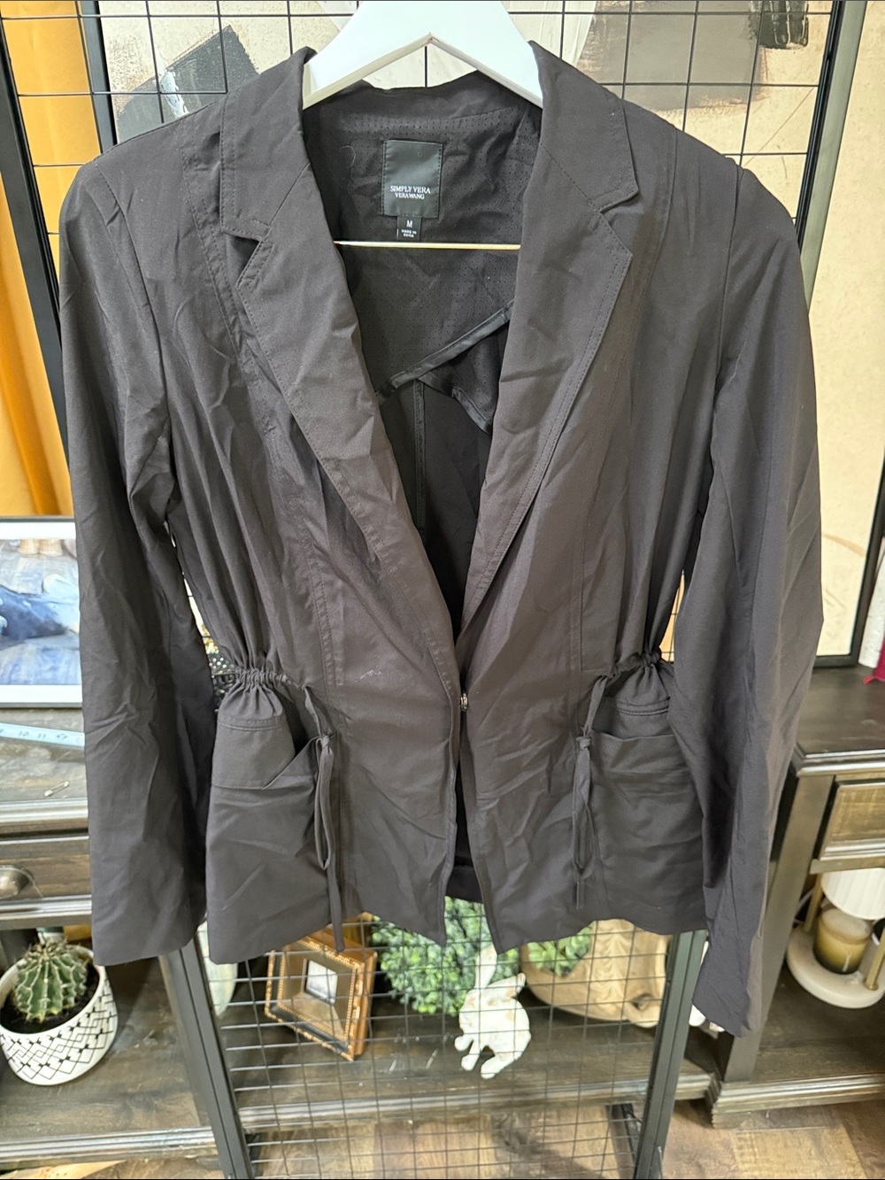 Vera Wang Cinched Waist Utility Jacket Like New